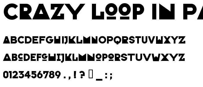Crazy Loop in Paris font